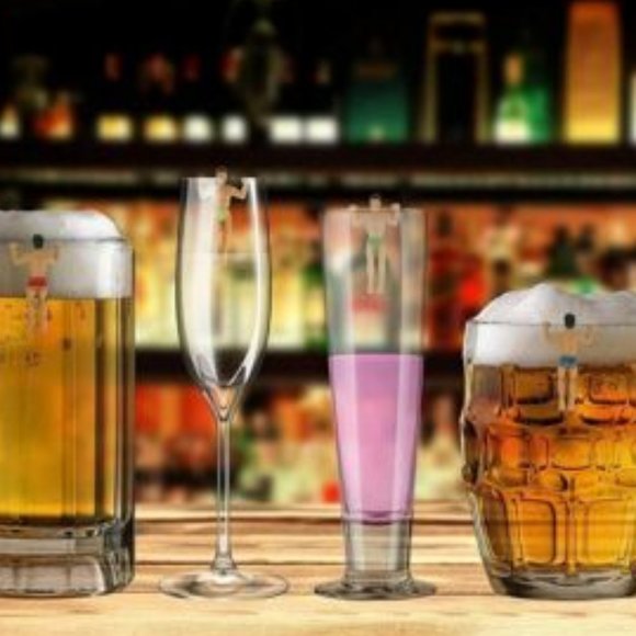 Glass Charms Drinking Buddies Cocktail Name Markers Hangers Sexy Win Bar Party - Picture 4 of 4